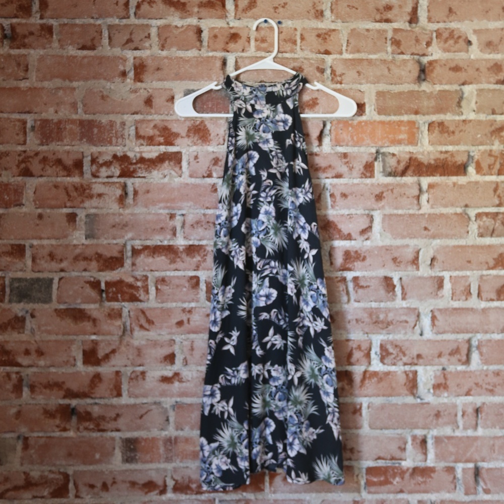 Navy floral dress